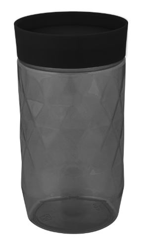 Банка для сыпучих продуктов Plast Team BLACK 1л круглая